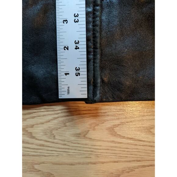Womens Pelle Studio Genuine Leather Jacket Size XL Black Logo - Picture 12 of 12